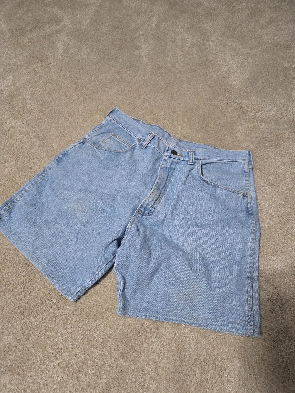Wrangler WA250K Light Wash Denim Shorts Men's Size 34 Made in USA